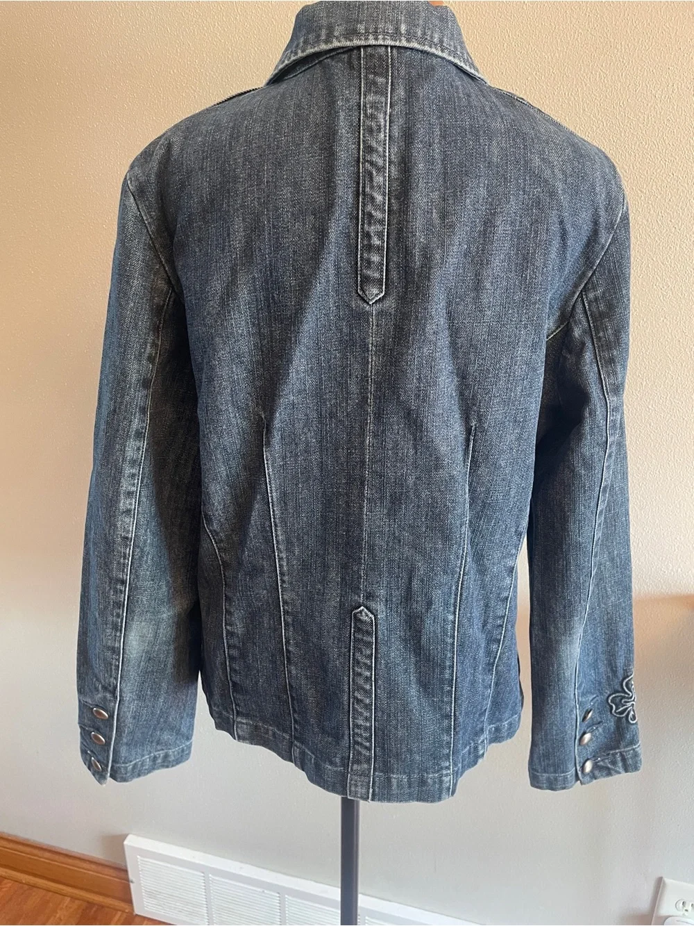 Vintage Christopher & Banks Dark Wash Denim Blazer Jacket